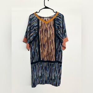 Abstract Print Silk Shift Dress – Megan Park – Size 0